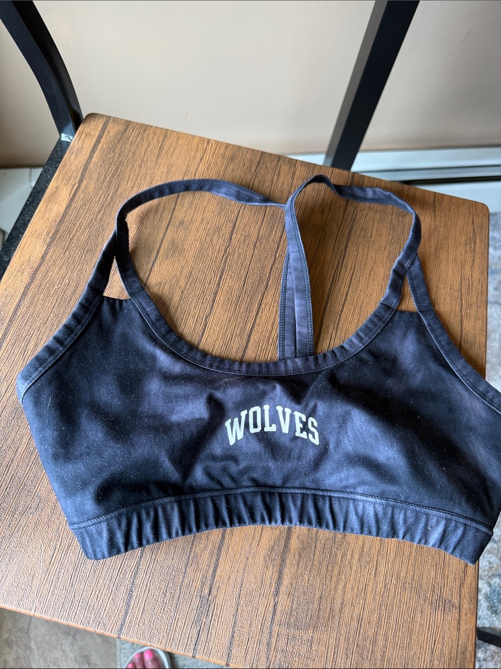 Darc Sport Black 'WOLVES' Racerback Sports Bralette